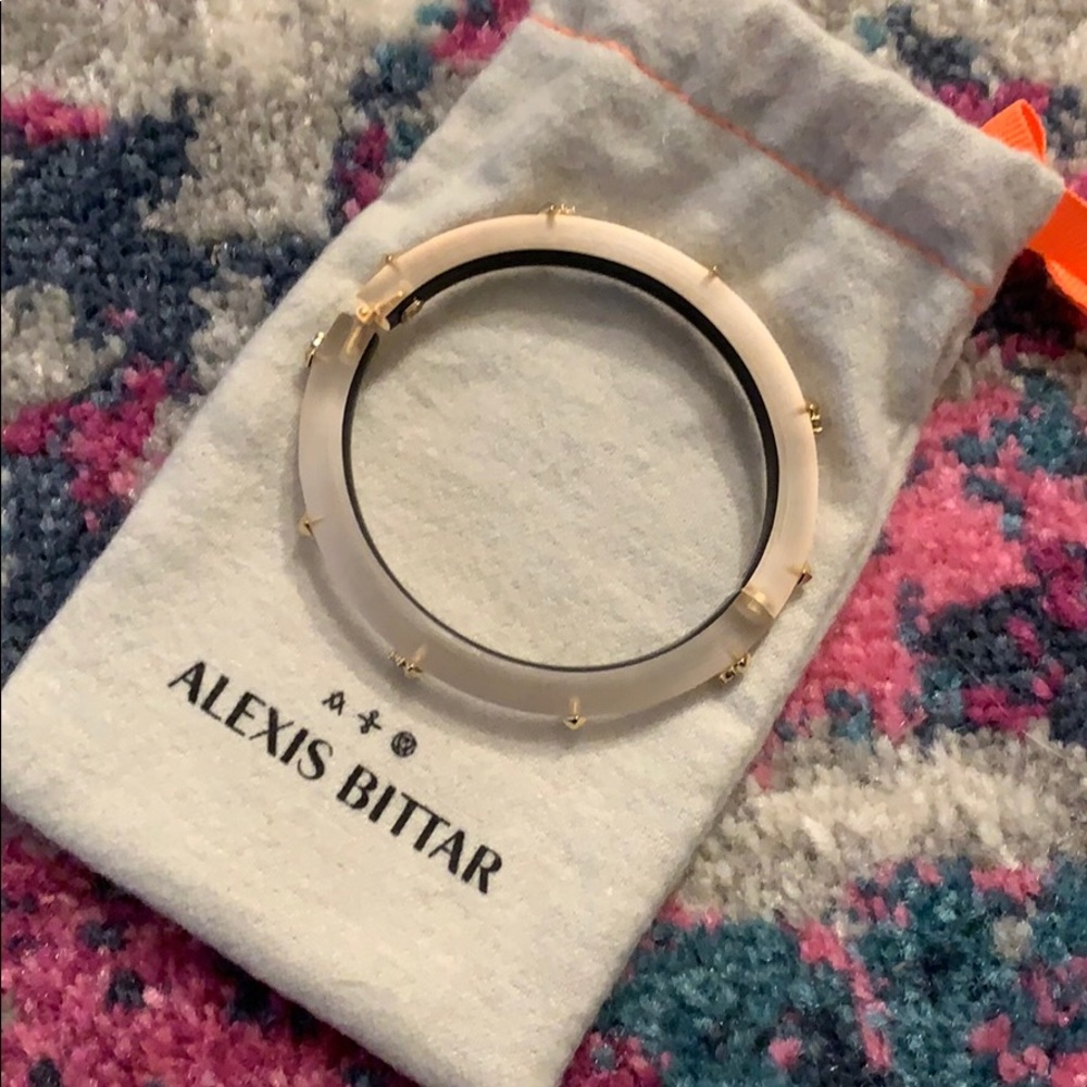 Alexis Bittar Golden Studded Hinge Bracelet NWT